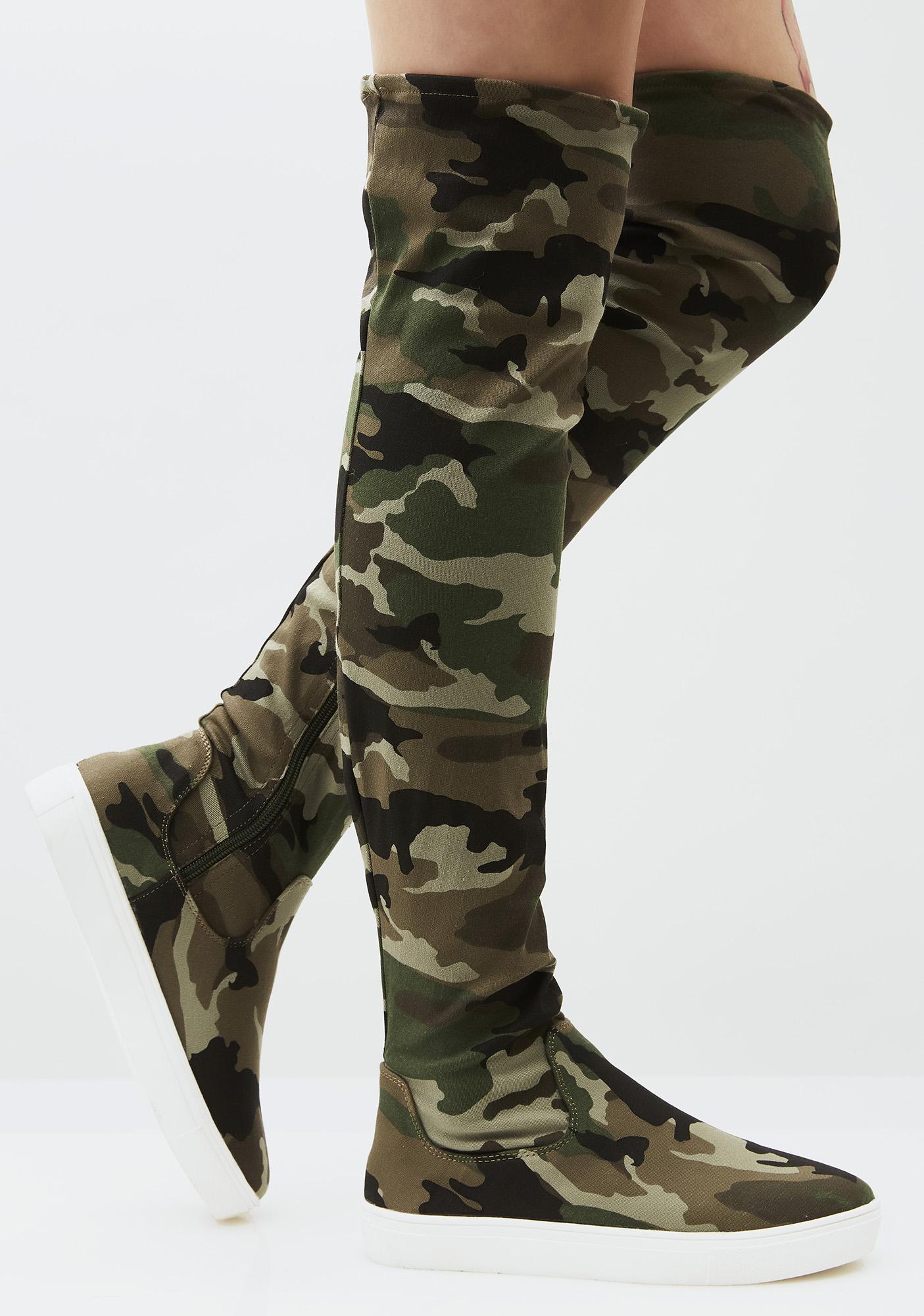 over the knee sneaker boots