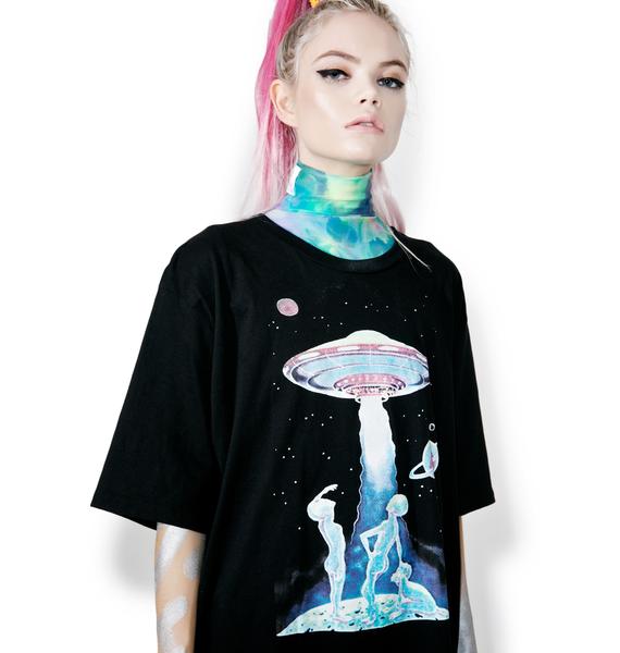 Alien UFO Beams Graphic Tshirt | Dolls Kill