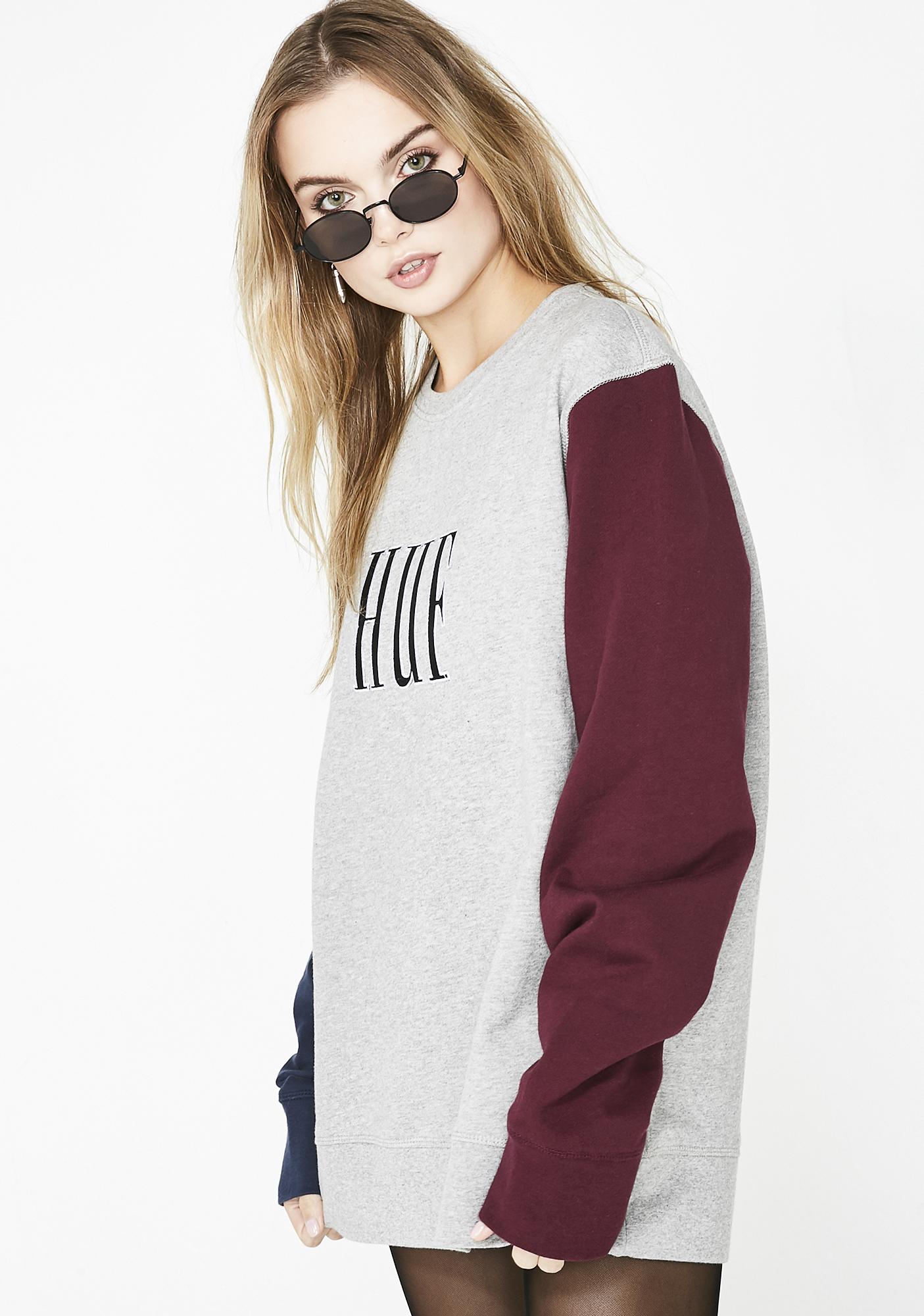 huf crevasse crewneck sweatshirt