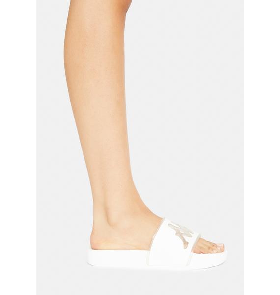 kappa slides white and gold