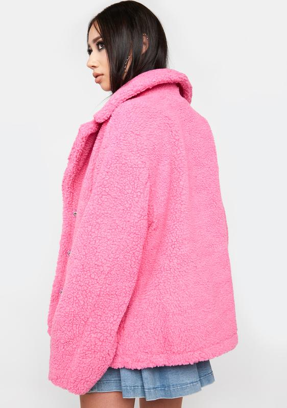 pink teddy jacket