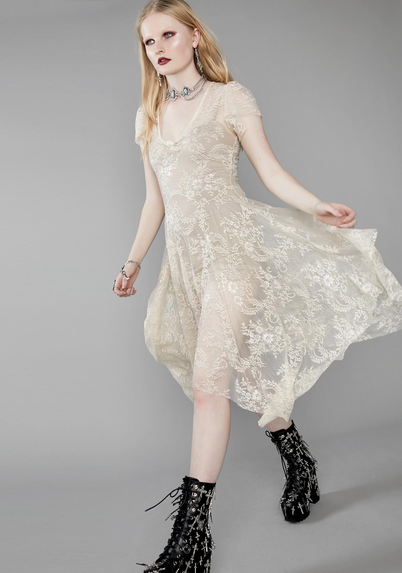 a lace dress
