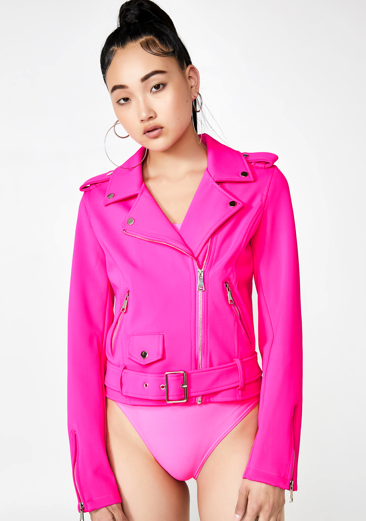 azalea wang graffiti moto jacket