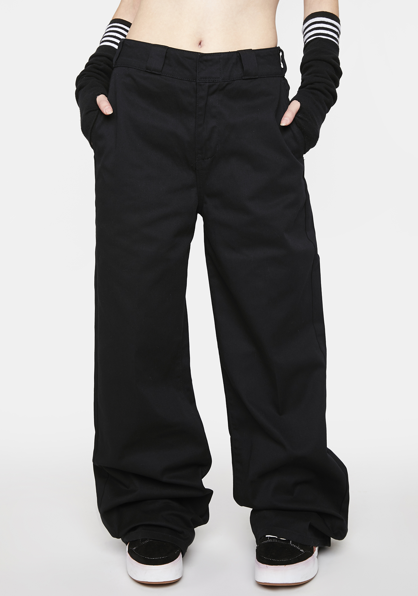 Dickies Girl Dickies Girl Wide Leg Skater Pants - Black | Dolls Kill