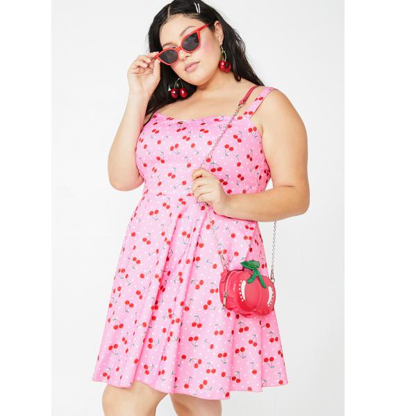 Plus Size Sugar Thrillz Cherry Dress Polka Pink Dolls Kill