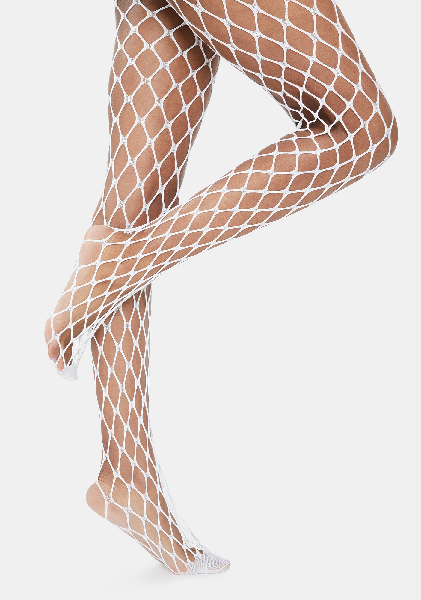 MeMoi White Flirty Maxi Tights Dolls Kill