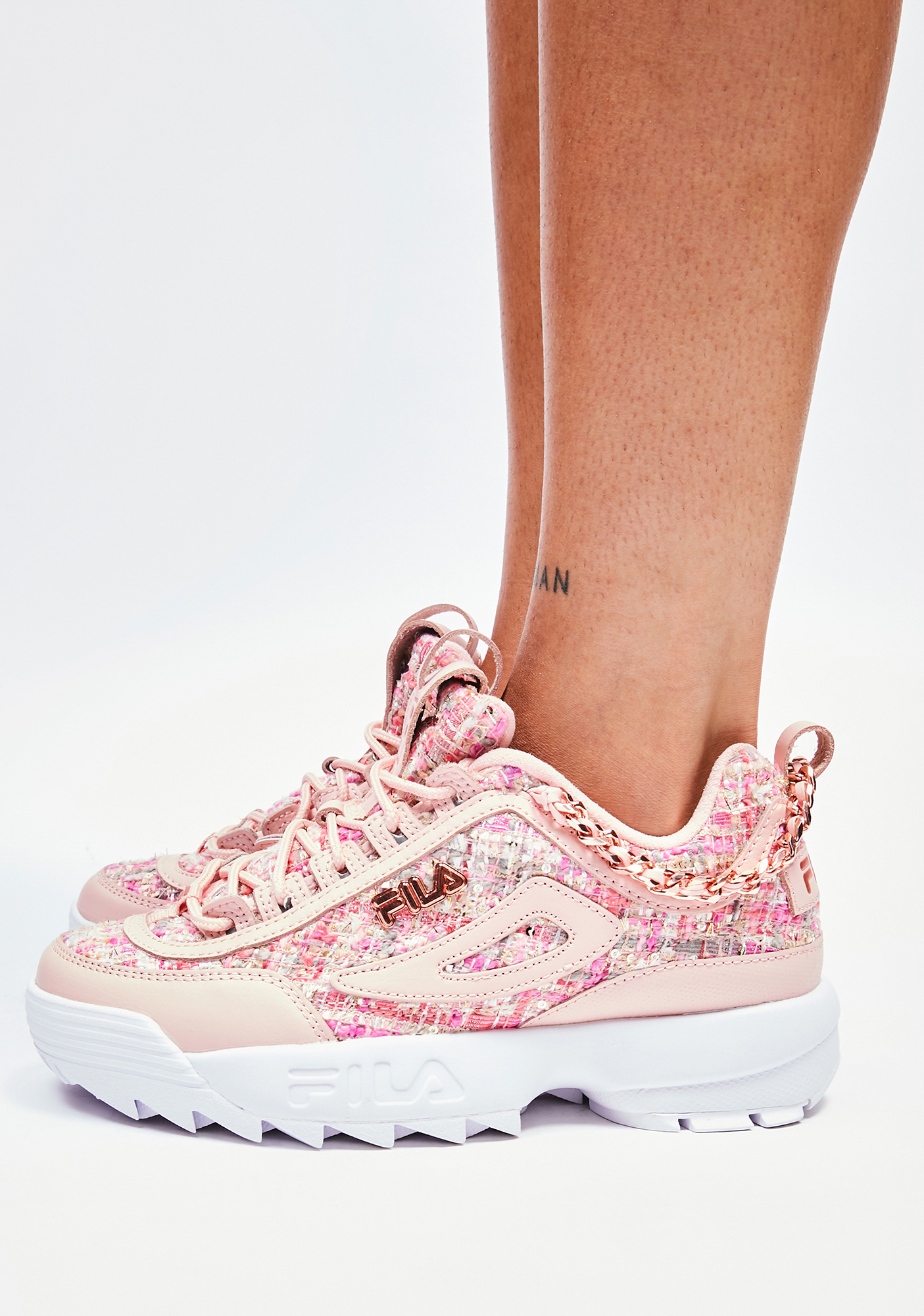 disruptor 2 lux leather sneakers