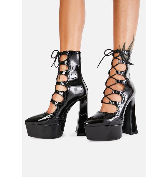 lamoda patent entering paradise platform heels