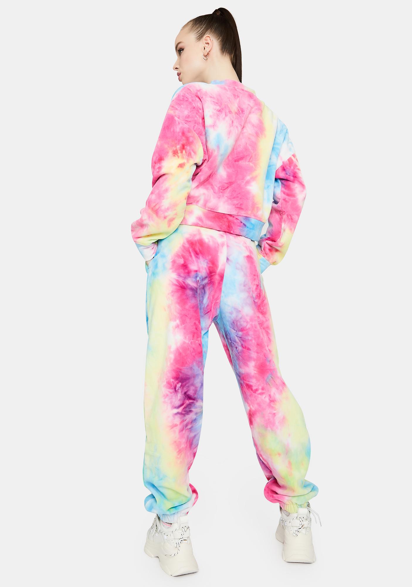 matching tie dye jogger set