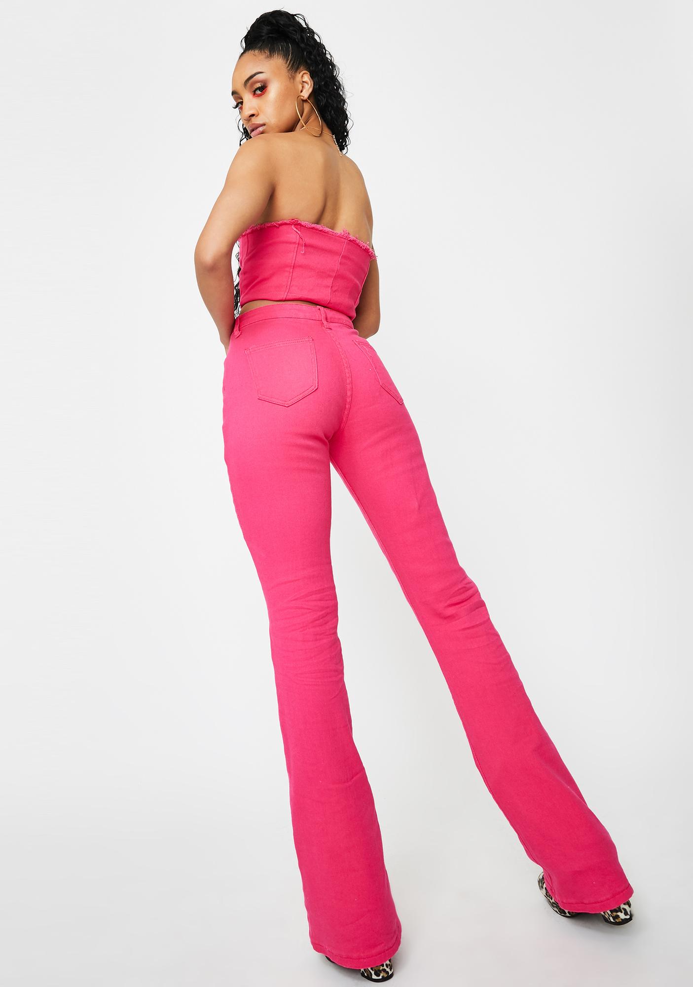 fuschia pink jeans