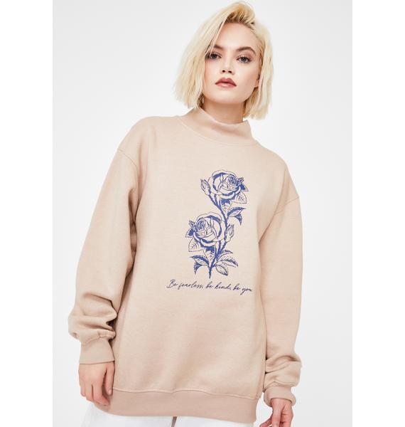 Multi Womens Daisy Street Merci Lounge Sweatshirt In Cream