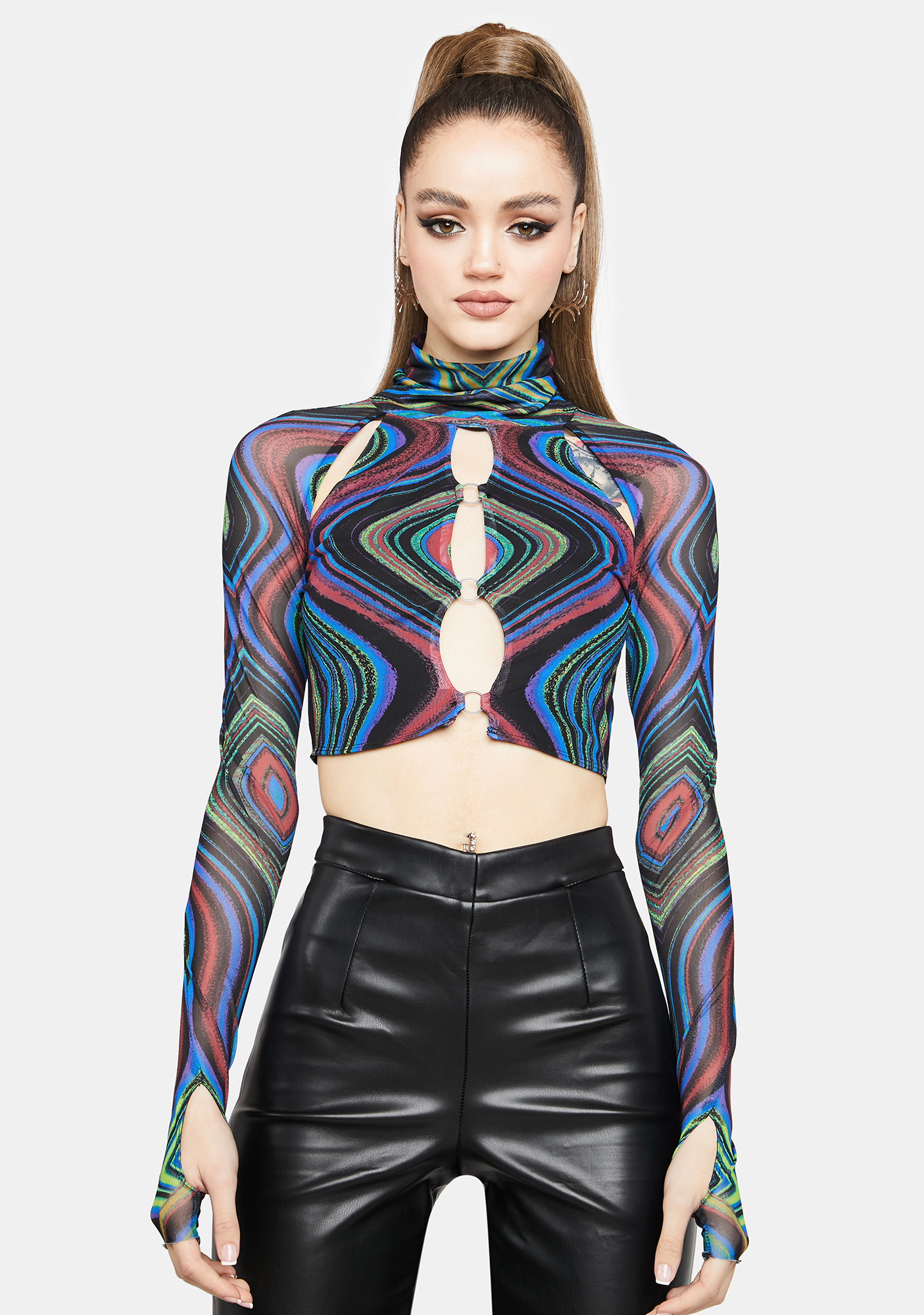afrm mesh turtleneck