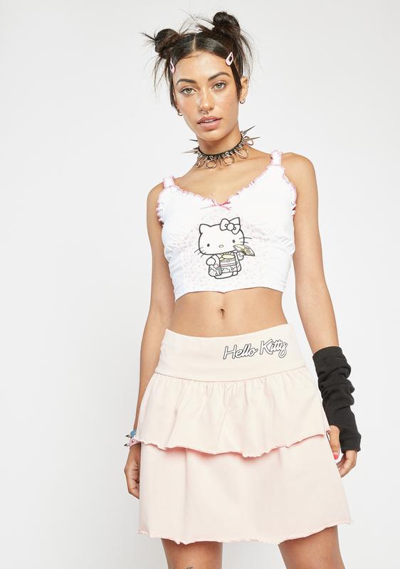 Hello Kitty Ruffled Mini Skirt