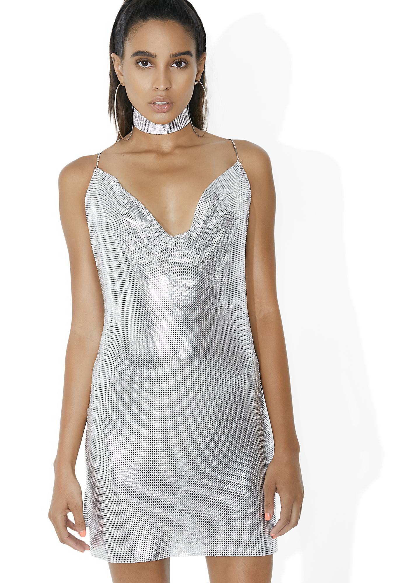 chainmail silver dress