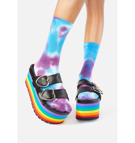 Charla Tedrick Lovesick Rainbow Platform Sandals | Dolls Kill