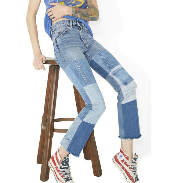 levi's orange tab 517 cropped boot cut jeans