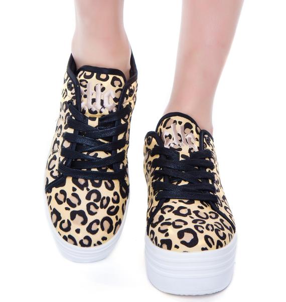 Blyke Leopard Platform Sneakers | Dolls Kill