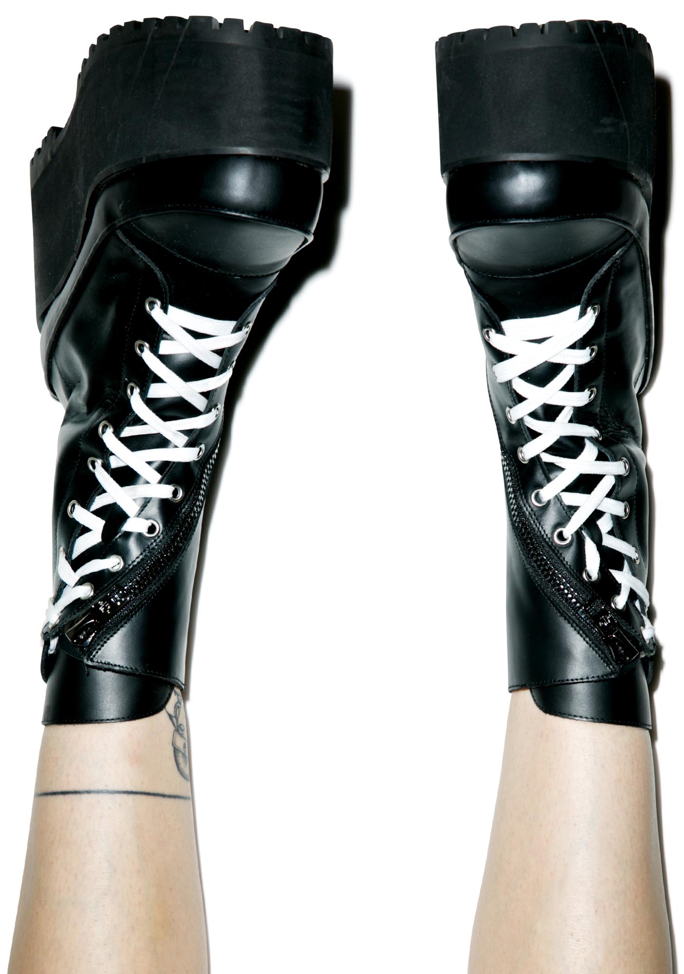 Current Mood Leather Twister Boots Dolls Kill
