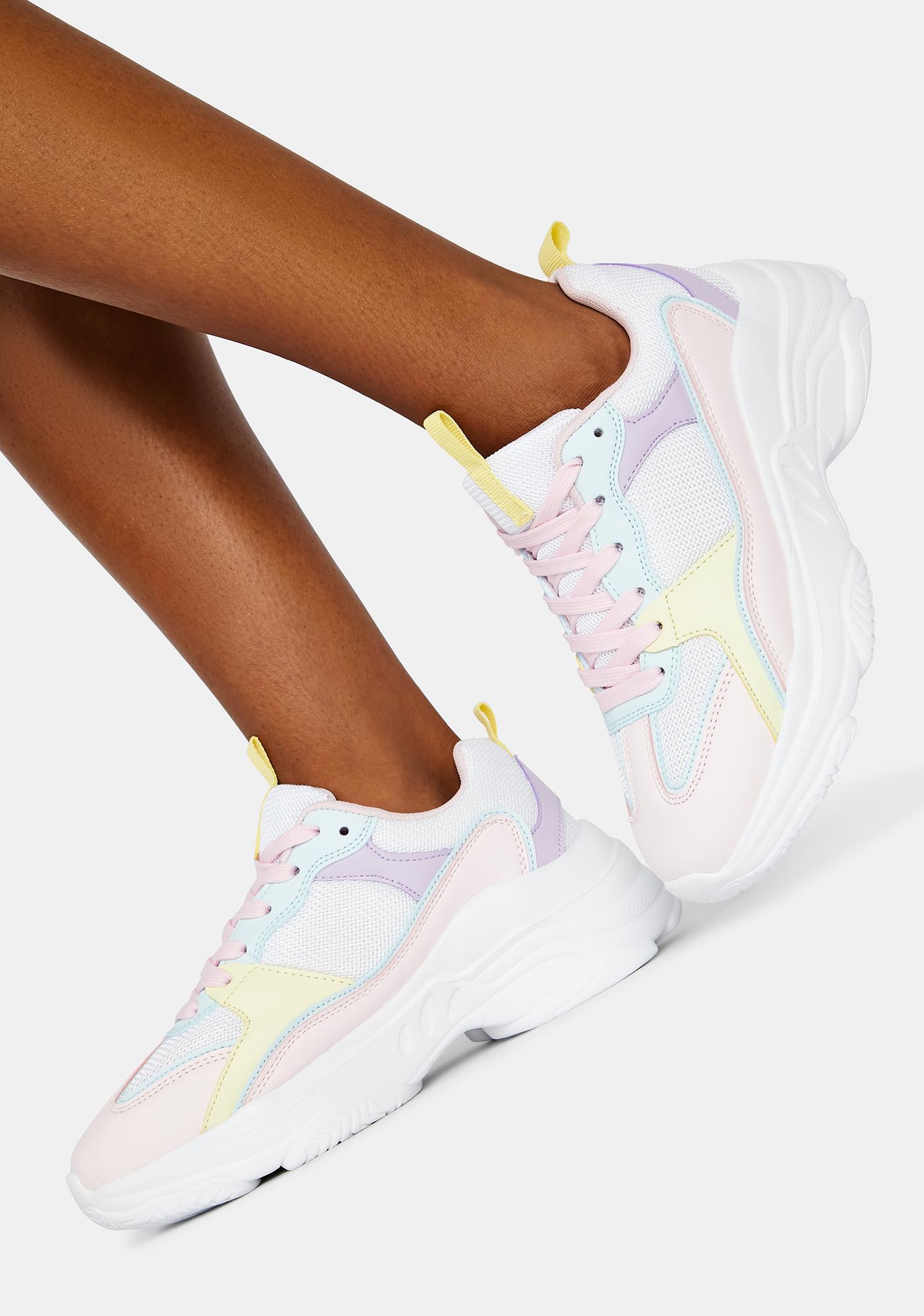 pastel chunky sneakers
