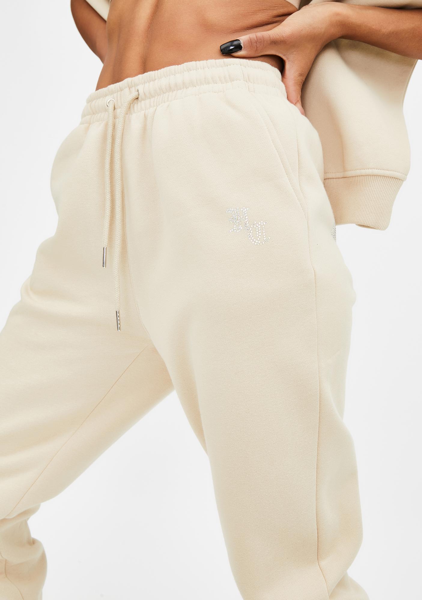 Hidden Cult Explicit Rhinestone Sweatpants | Dolls Kill