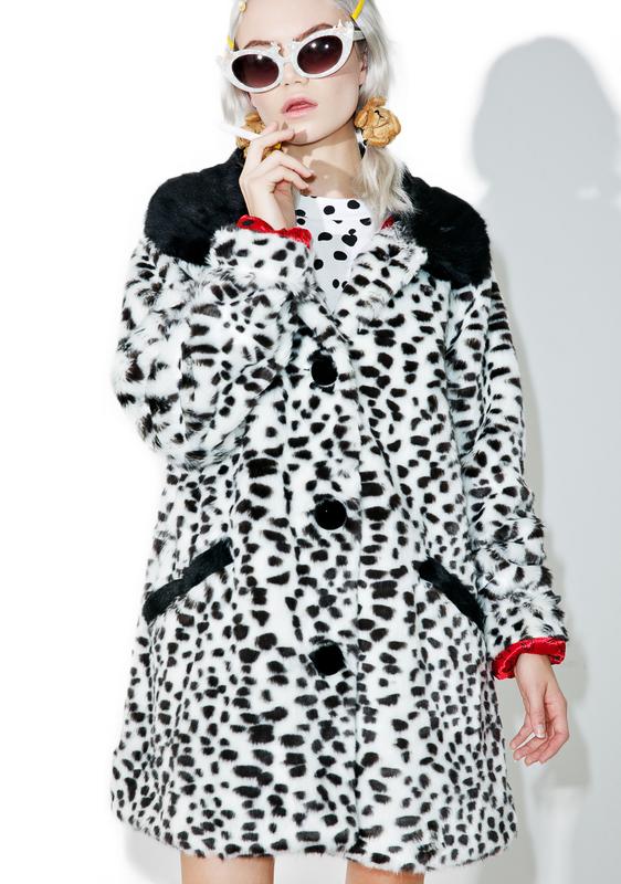 dalmation print coat