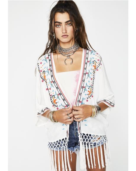 Summa Nights Embroidered Kimono