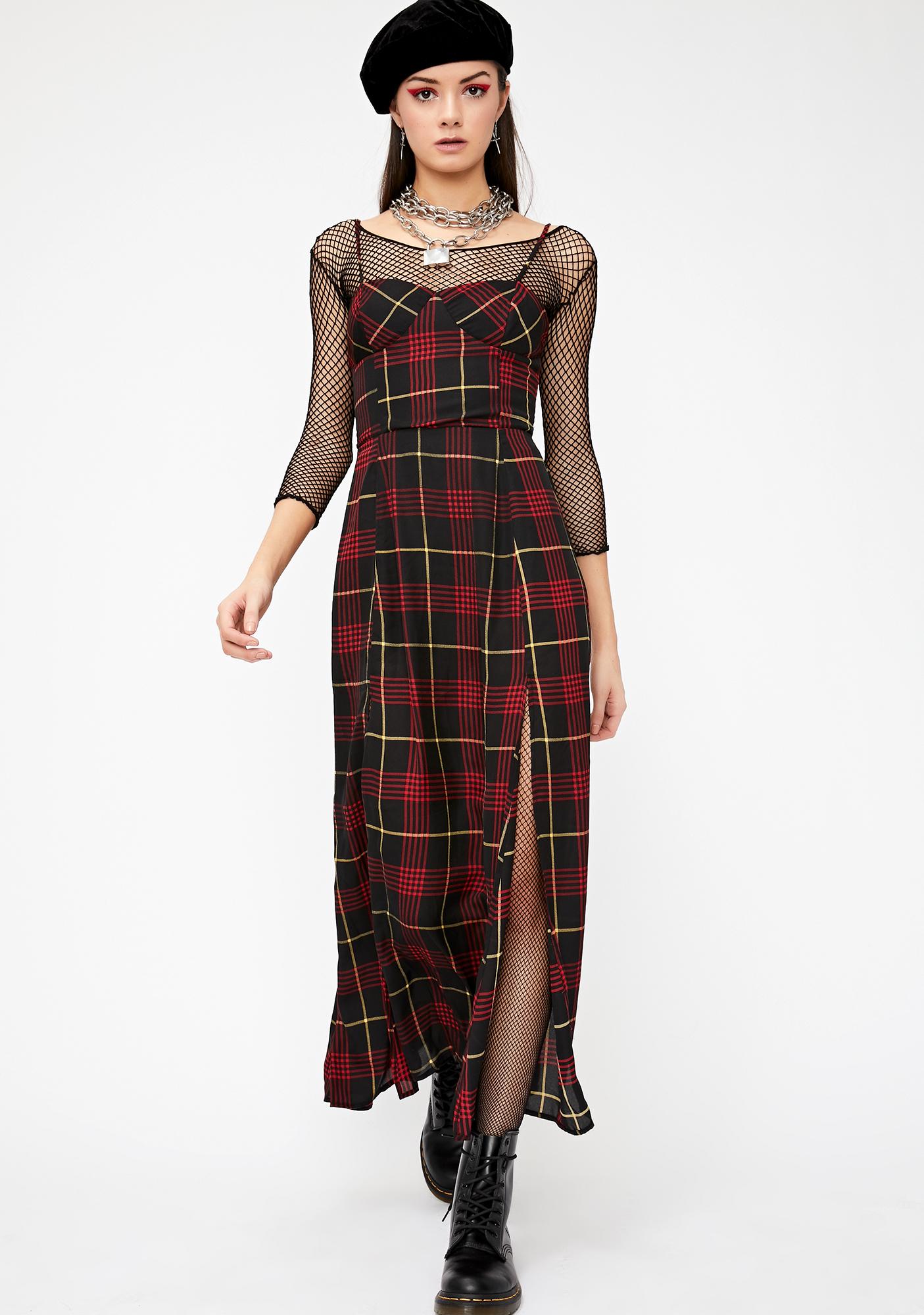 plaid maxi dresses