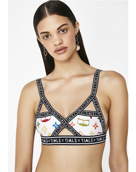 x Monogram Logo Bondage Bra