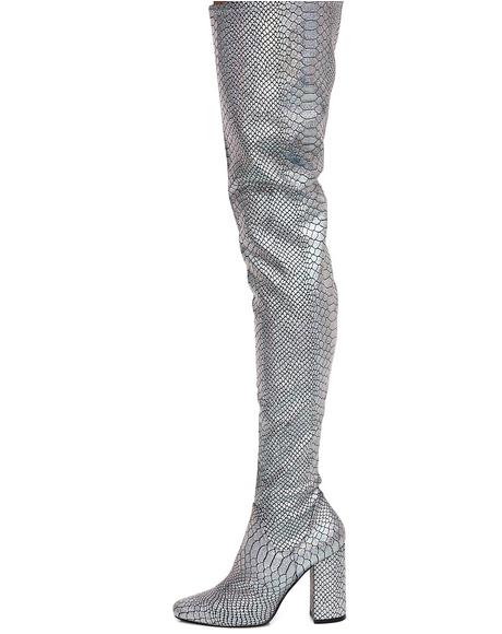 Yeezy Clear Thigh High Boots | Dolls Kill