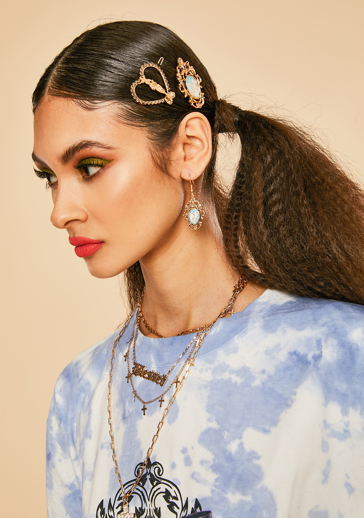 Current Mood Fine Art Hair Clip Set Gold Dolls Kill