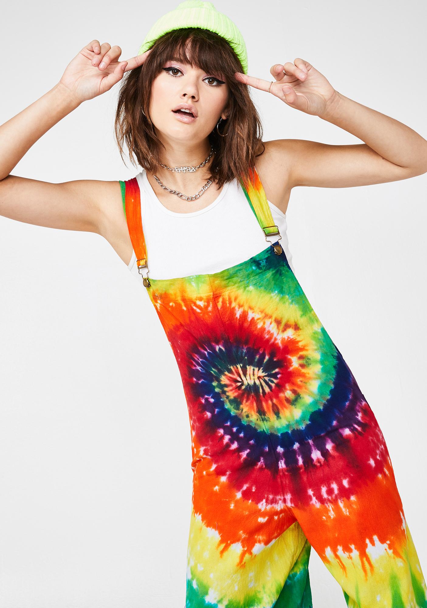 tie dye overalls