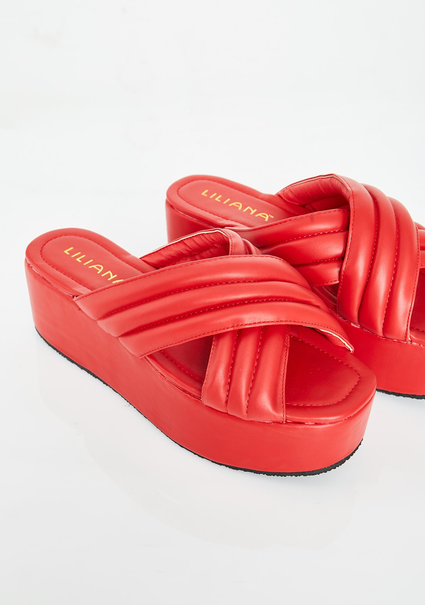 red platform slides