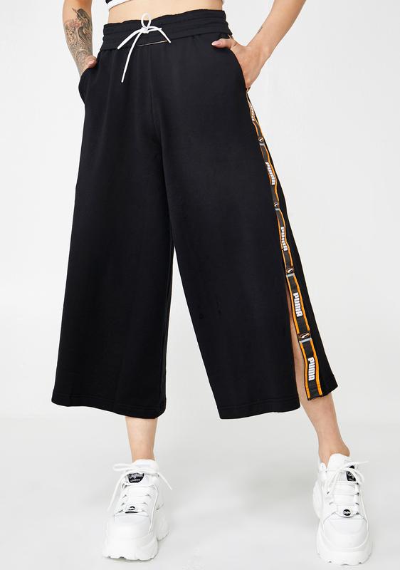 puma classics 3/4 black culottes