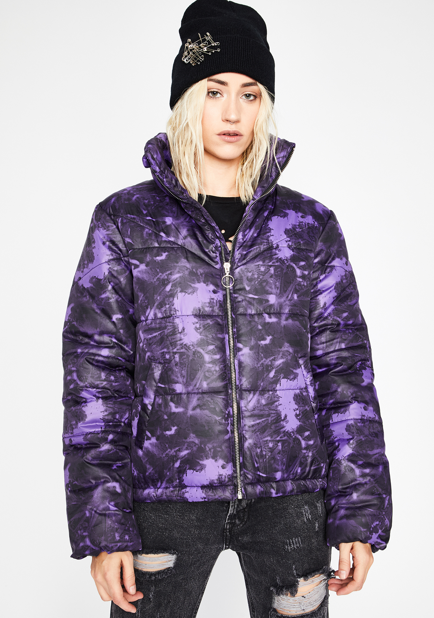 Tie Dye Puffer Jacket Dolls Kill