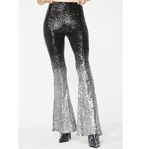 white glitter flares