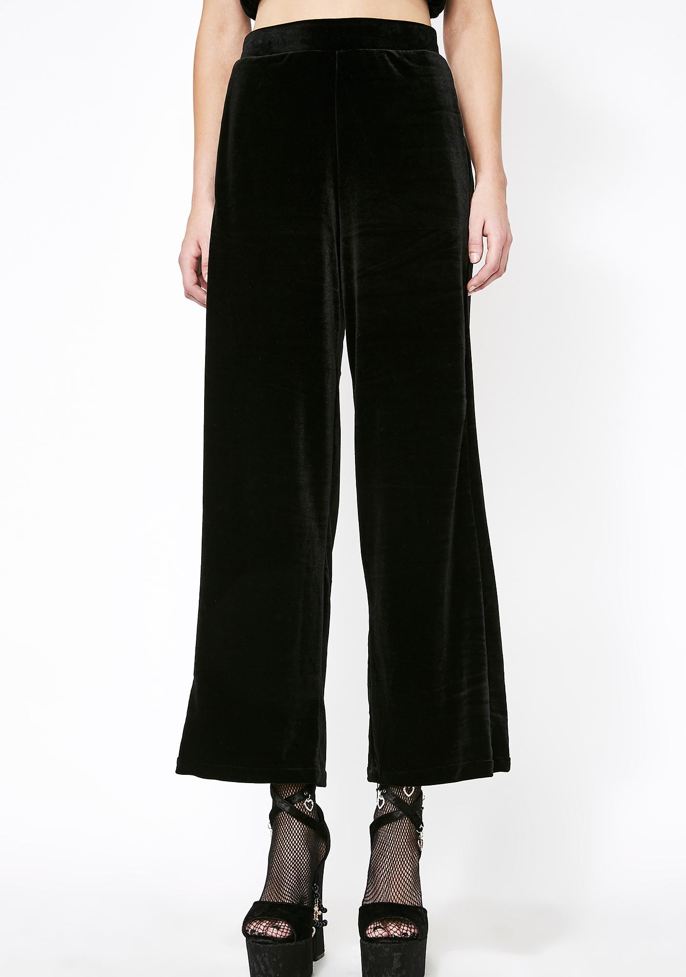 cropped velvet trousers