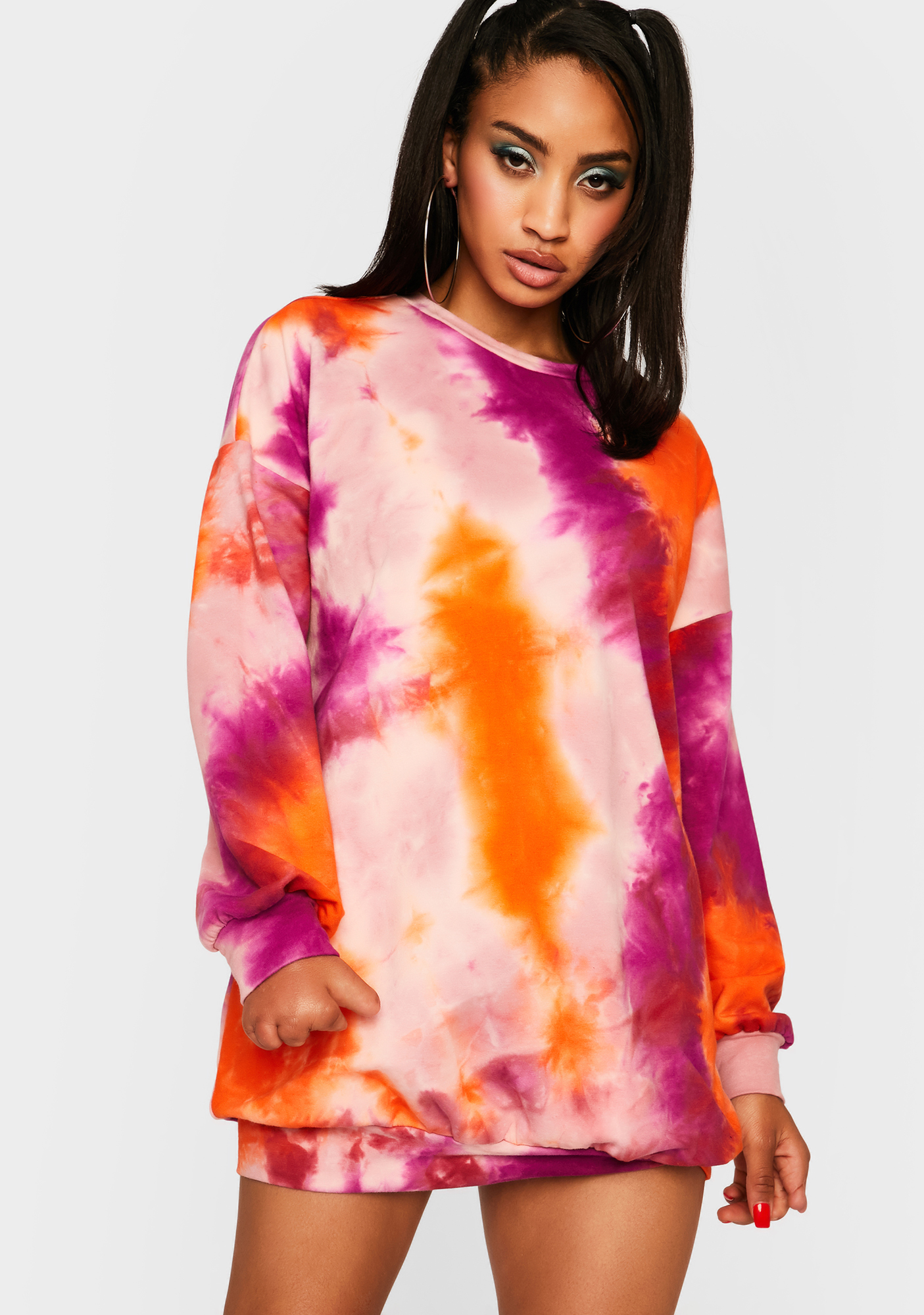 tie dye sweater dress