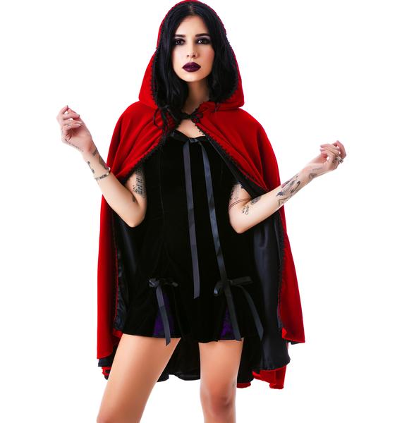 Short Velvet Hooded Cape | Dolls Kill