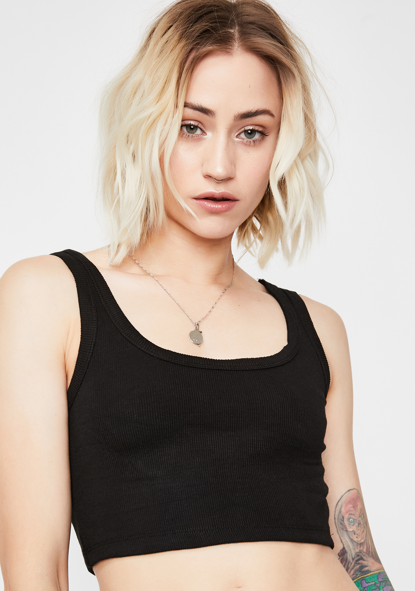 Ribbed Scoop Neck Crop Top | Dolls Kill