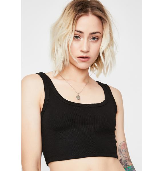 Ribbed Scoop Neck Crop Top Dolls Kill