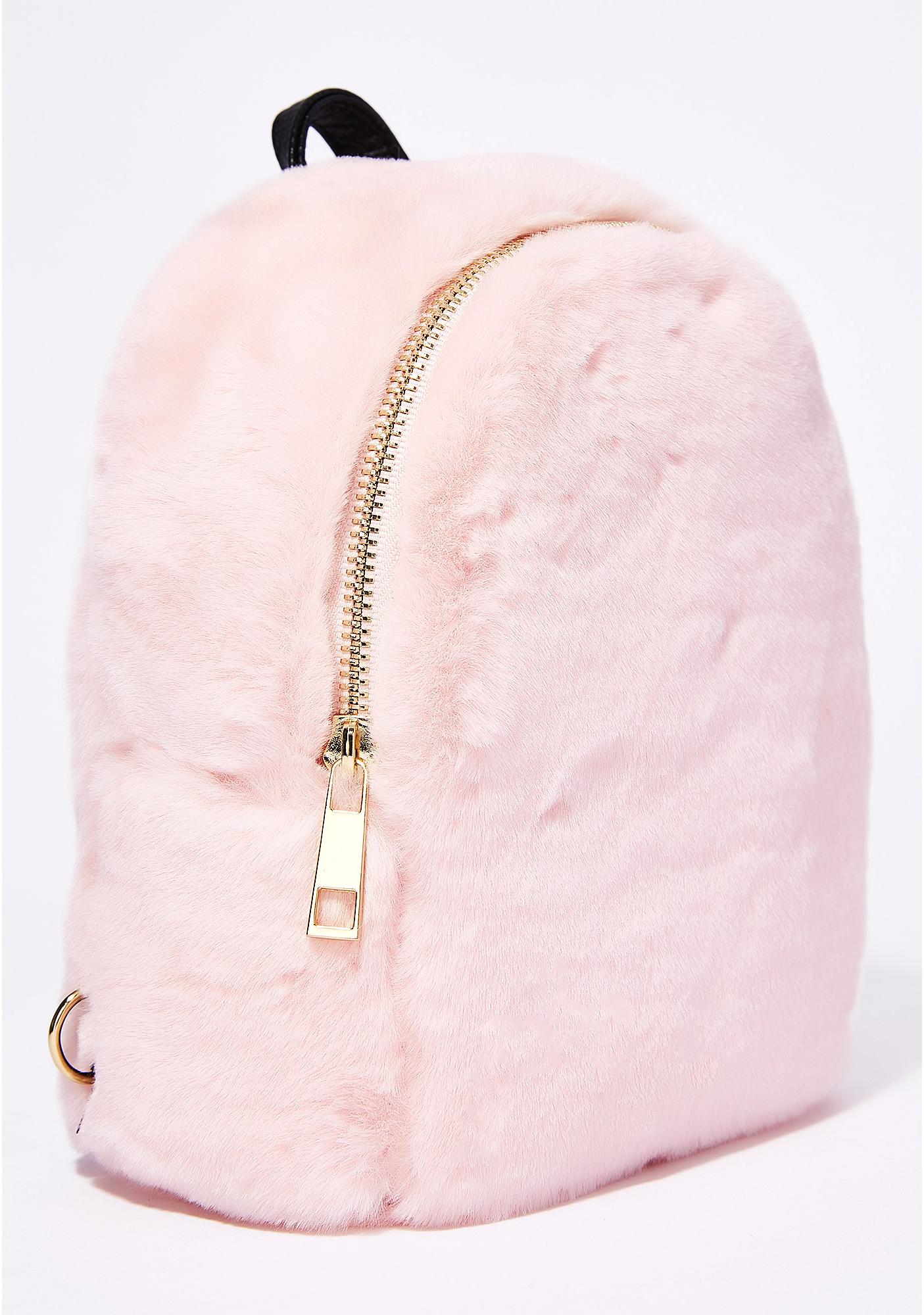 Fuzzy Mini Pink Backpack | Dolls Kill