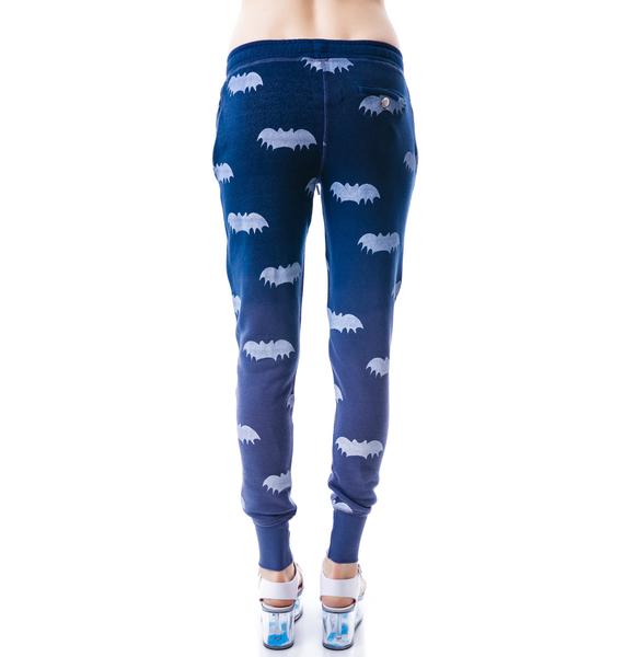 Zoe Karssen Bat All Over Loose Fit Dip Dye Sweatpants Dolls Kill