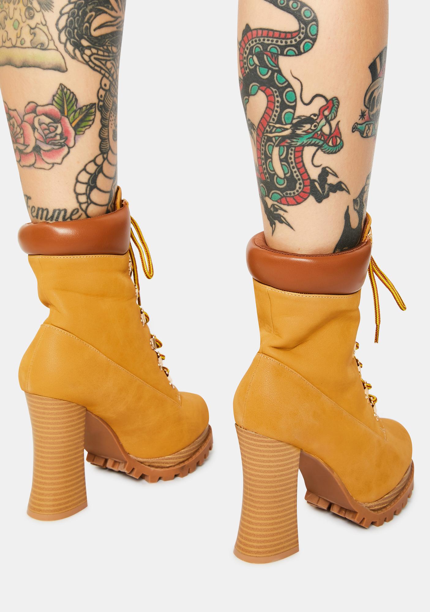 tan hiker boots