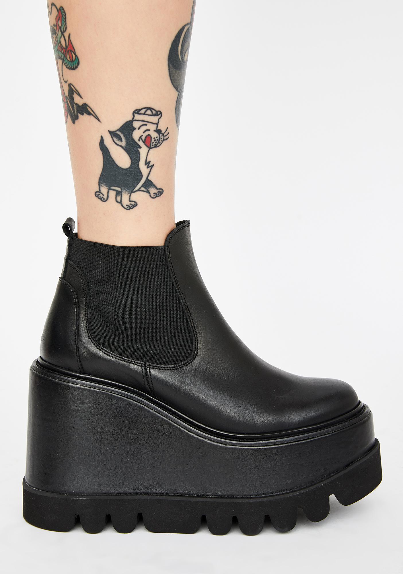 city slicker flatform boots