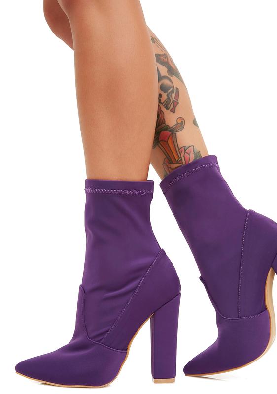 purple boot heels