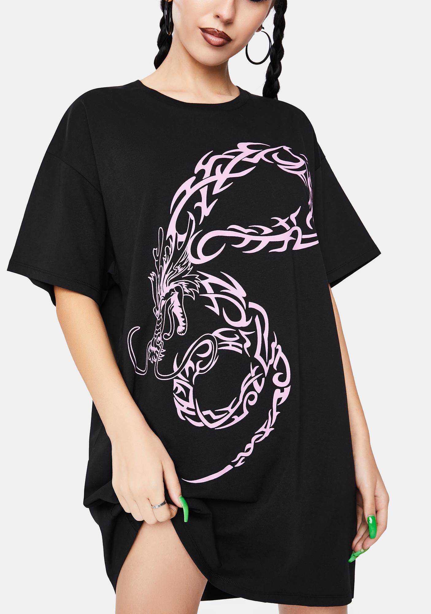 New Girl Order Dragon Tattoo T Shirt Dress Dolls Kill