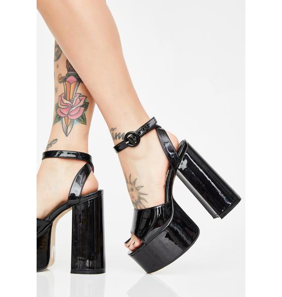 lamoda patent entering paradise platform heels