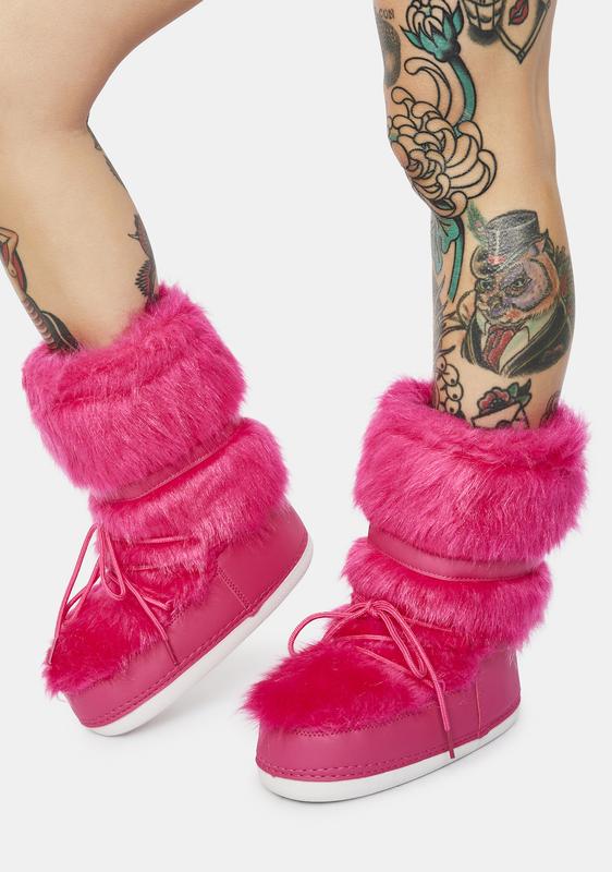 fuzzy platform boots