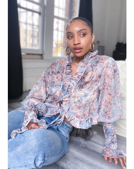 Blue Dreamz Chiffon Top