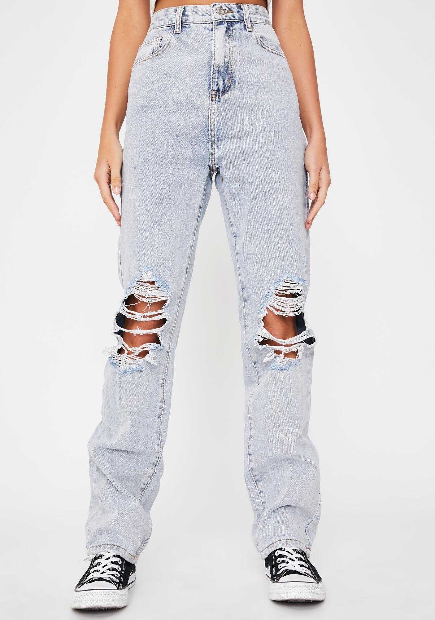 baggy holey jeans